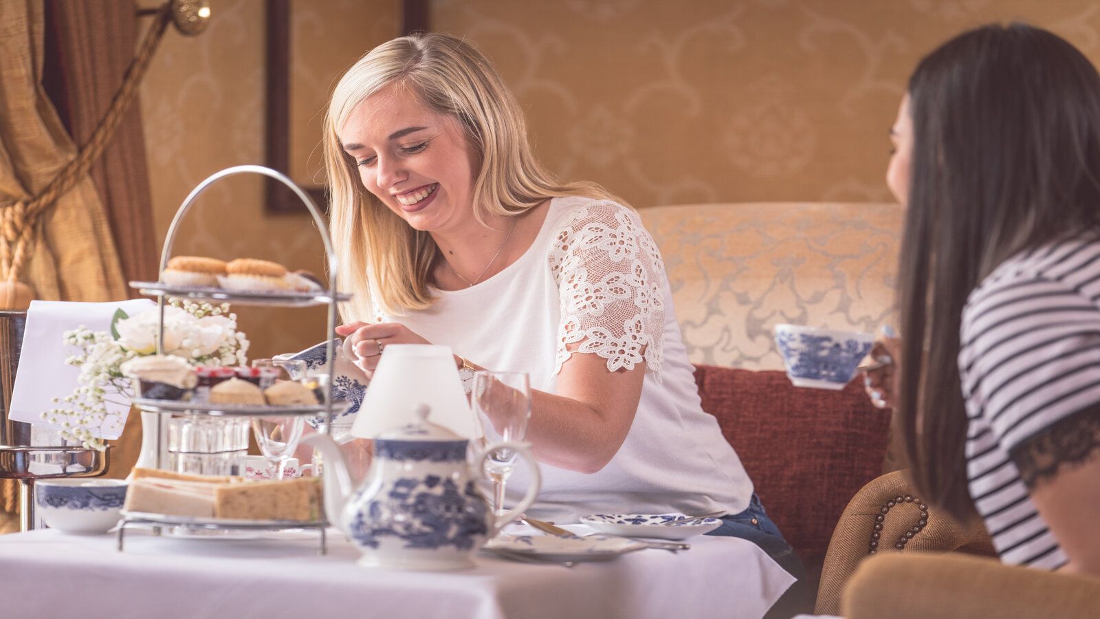 Girls with Afternoon Tea